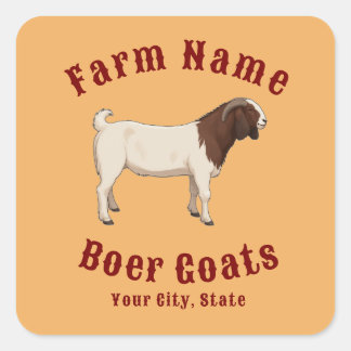 Your Farm Boer Goats Square Sticker
