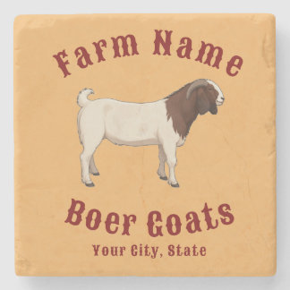 Your Farm Boer Goats Stone Coaster