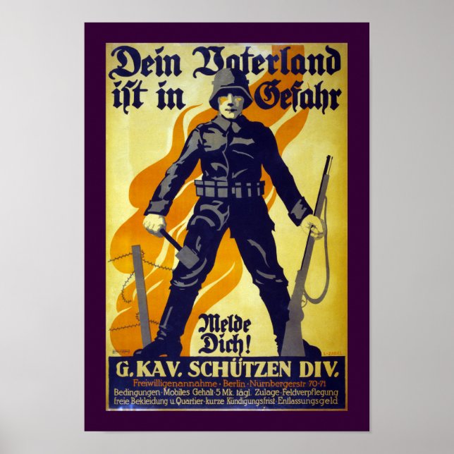 Your Fatherland is in Danger (border) Poster (Front)