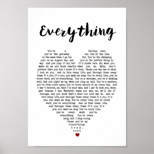 Your favorite song lyrics and music made into wall poster | Zazzle.co.uk