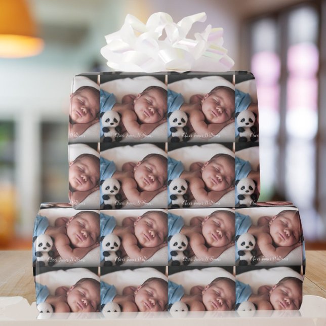 Your Favourite Baby Photo Script Name Wrapping Paper (Your Favourite Baby Photo Script Name Wrapping Paper)