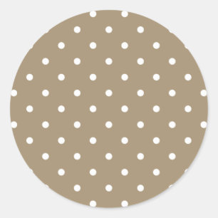Your Favourite Colour with Tiny White Polka Dots Classic Round Sticker