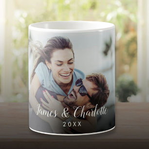 Your Favourite Couple Photo Script Name Coffee Mug