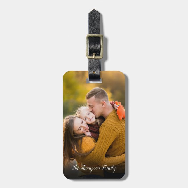 Your Favourite Family Photo Luggage Tag (Front Vertical)