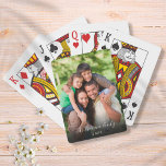 Your Favourite Family Photo Playing Cards<br><div class="desc">Personalise with your favourite family photo featuring your family name and the year,  creating a unique memory and gift. A lovely keepsake to treasure!</div>