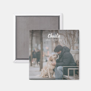 Your Favourite Pet Dog Photo and Text Magnet
