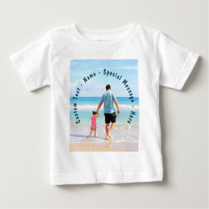 Your Favourite Photo Baby T-Shirt with Custom Text