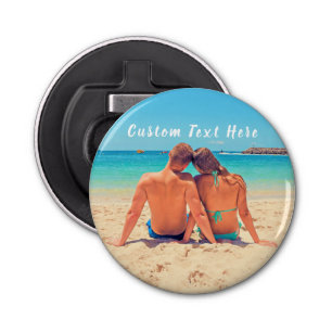 Your Favourite Photo Bottle Opener with Custom Tex