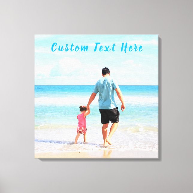 Your Favourite Photo Canvas Print with Custom Text (Front)