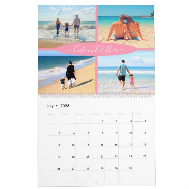 Your Favourite Photo Collage Calendar Custom Text (Jul 2026)
