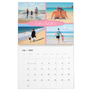 Your Favourite Photo Collage Calendar Custom Text