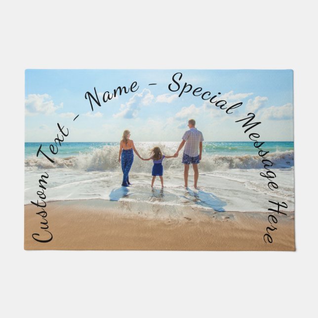 Your Favourite Photo Doormat with Custom Text (Front)
