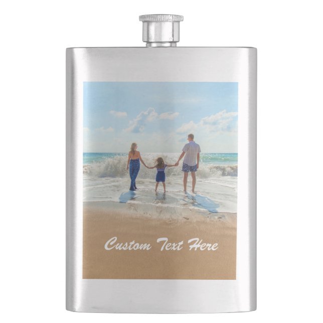 Your Favourite Photo Flask Gift with Custom Text (Front)
