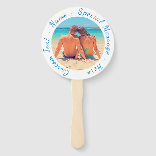 Your Favourite Photo Hand Fan with Custom Text