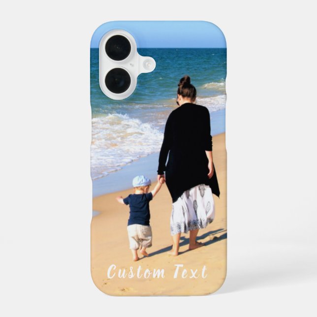 Your Favourite Photo iPhone Case with Custom Text (Back)