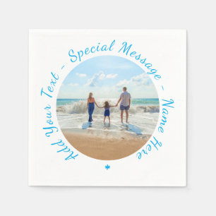 Your favourite Photo Napkins with Custom Text Name