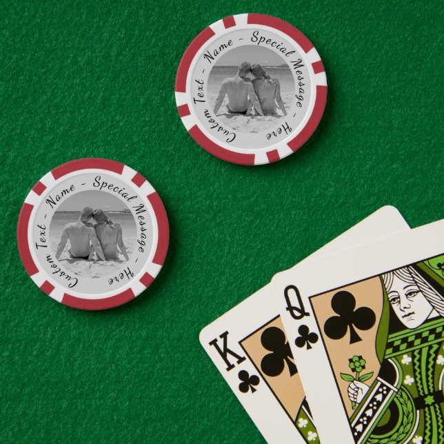 Your Favourite Photo Poker Chips with Custom Text (Poker Table (Double))