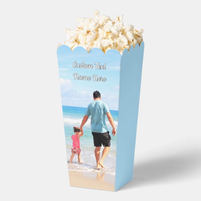 Your Favourite Photo Popcorn Box with Custom Text (Popped)