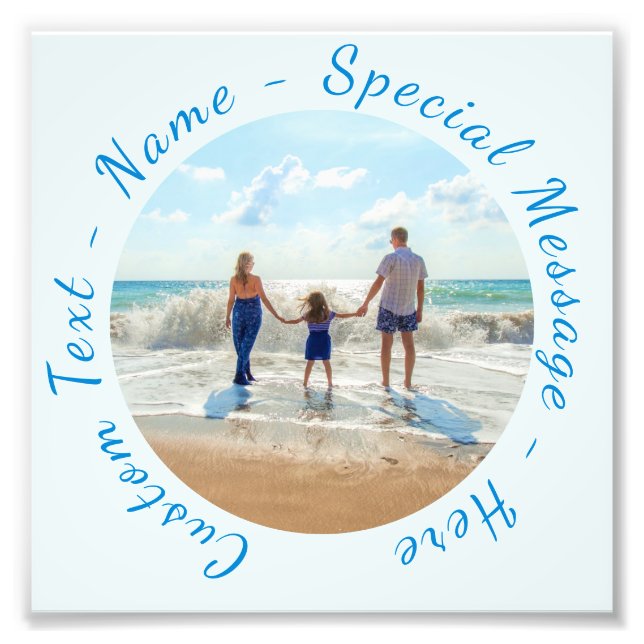 Your Favourite Photo Print with Custom Text (Front)