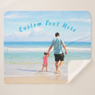 Your Favourite Photo Sherpa Blanket and Custom Tex
