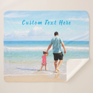 Your Favourite Photo Sherpa Blanket and Custom Tex
