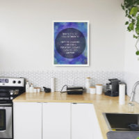 Your Favourite Quote Bright Blue Grunge Bubbles