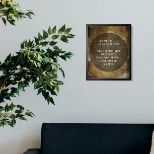 Your Favourite Quote Brown Scratched Grunge Poster