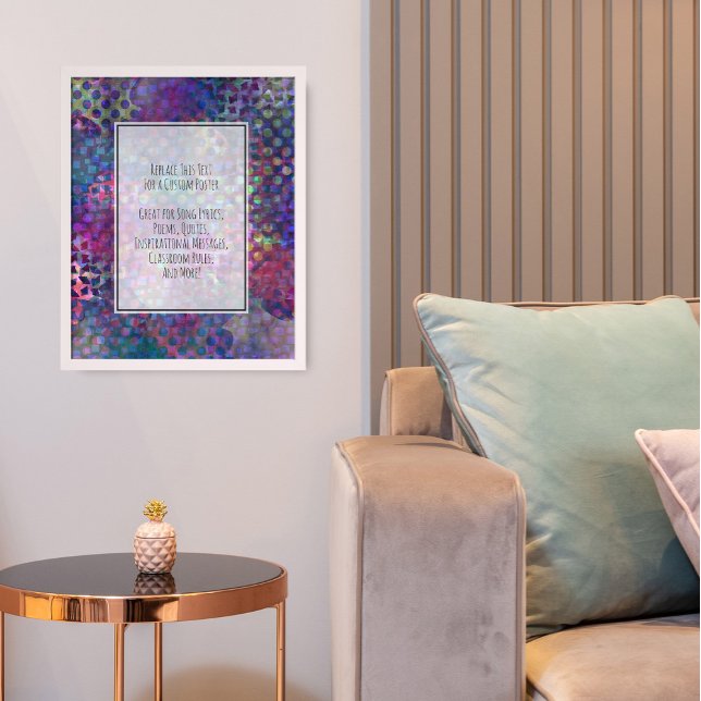 Your Favourite Quote on Colourful Digital Abstract Poster (Creator Uploaded)