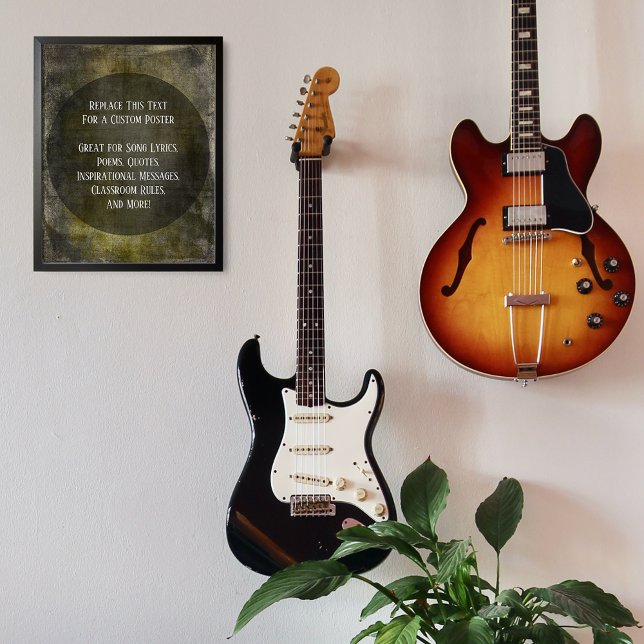 Your Favourite Quote Over Brown Black Yellow Grung Poster (Creator Uploaded)