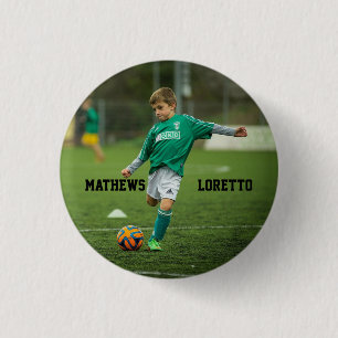 Your favourite Soccer Player name and Photo 3 Cm Round Badge
