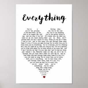 Your favourite song lyrics and music made into poster