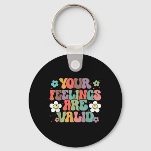 Your Feelings Are Valid Cute Retro Mental Health A Key Ring