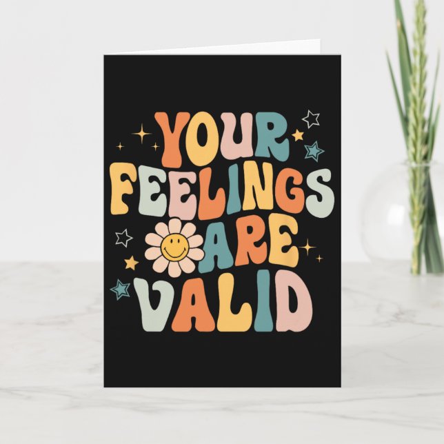 Your Feelings Are Valid Mental Health Problems Men Card (Front)