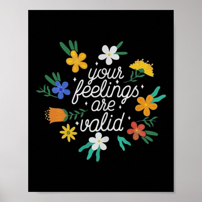 Your Feelings Are Valid  Women Mental Health Aware Poster (Front)