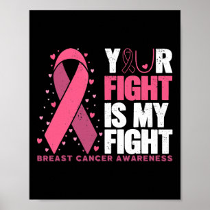Your Fight My Fight Family Breast Cancer Awareness Poster