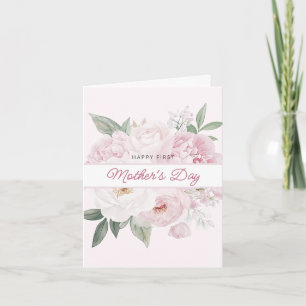 Your First Mother's Day Peony Flowers Card