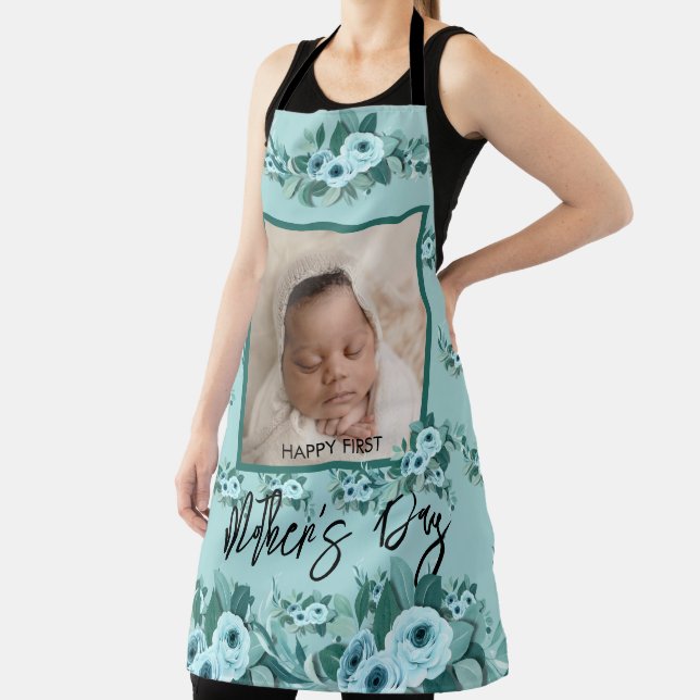 Your First Mother's Day Rose Greenery Photo Apron (Insitu)