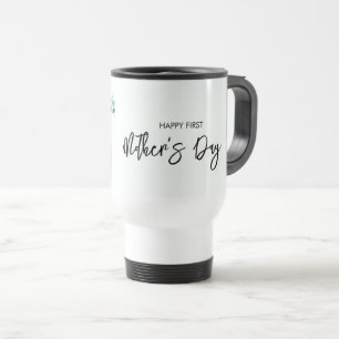 Your First Mother's Day Rose Greenery Photo Travel Mug