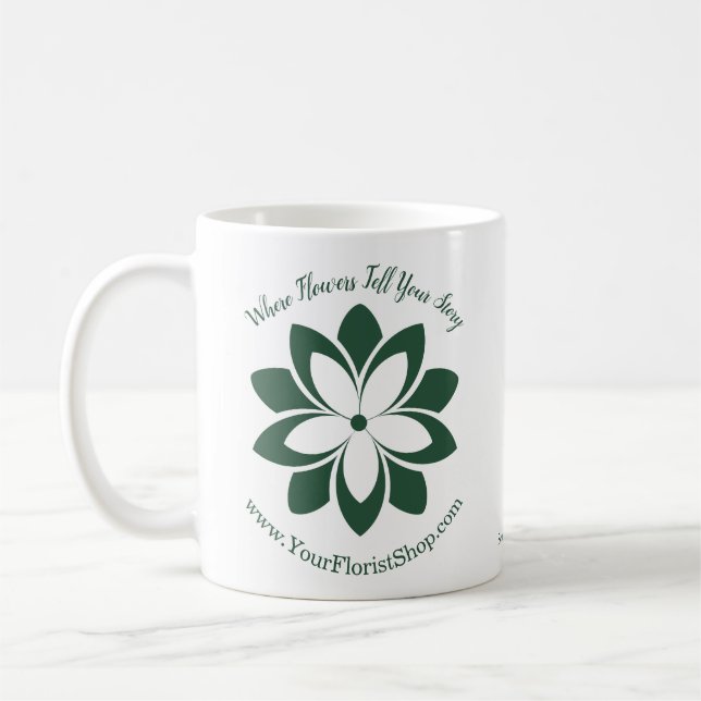 🌸Your Floral Story Florist Branded Promotional Coffee Mug (Left)