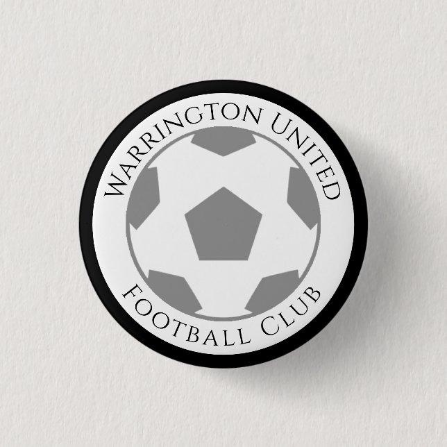Your Football Club Name 3 Cm Round Badge (Front)
