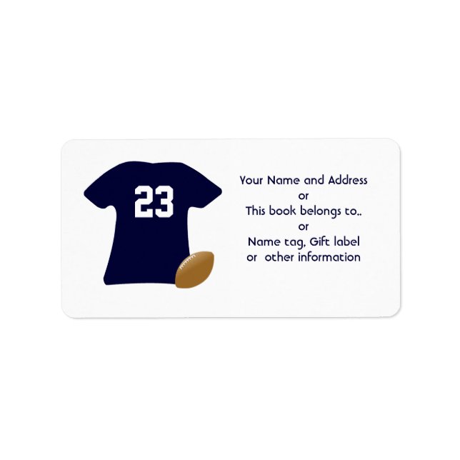 Your Football Shirt w/ American Football Labels (Front)