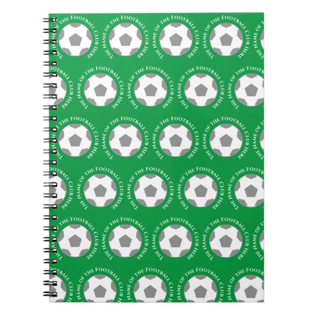 Your Football Team in Green Notebook (Front)
