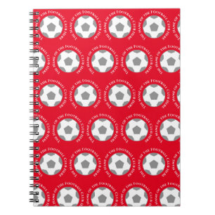Your Football Team in Red Notebook
