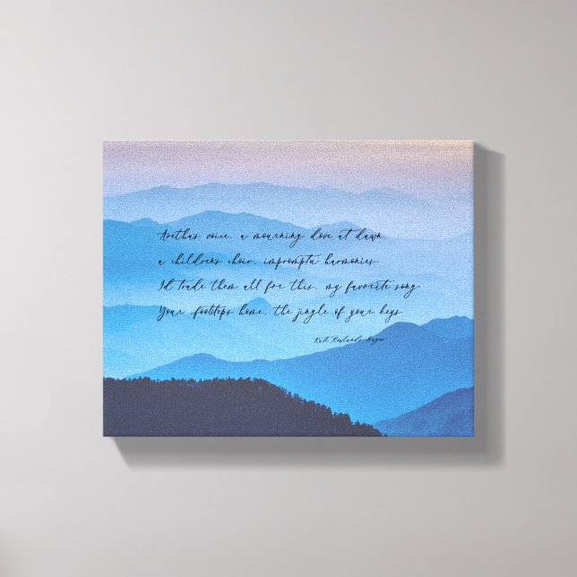 Your Footsteps Home | Forever New Love Poem Canvas Print (Front)