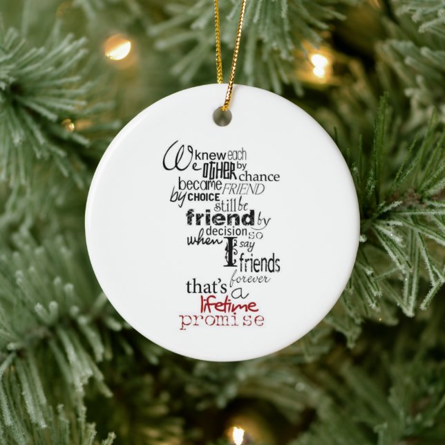 **YOUR FRIENDSHIP MEANS TO ME** CHRISTMAS ORNAMENT (Tree)
