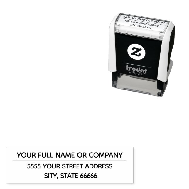 Your Full Name Address Personalised Stamp Example (In Situ)