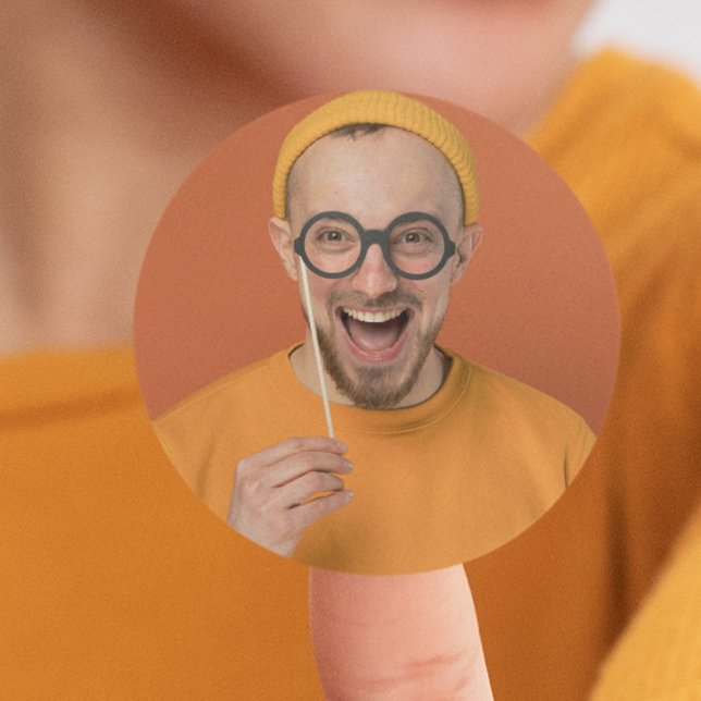 Your Funny Photo Selfie Upload Classic Round Sticker (Creator Uploaded)