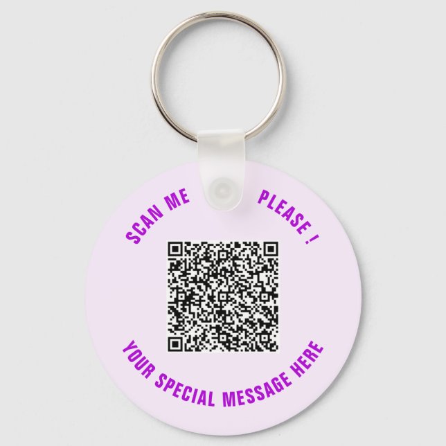 Your Funny QR Code Keychain Personalised Text (Back)
