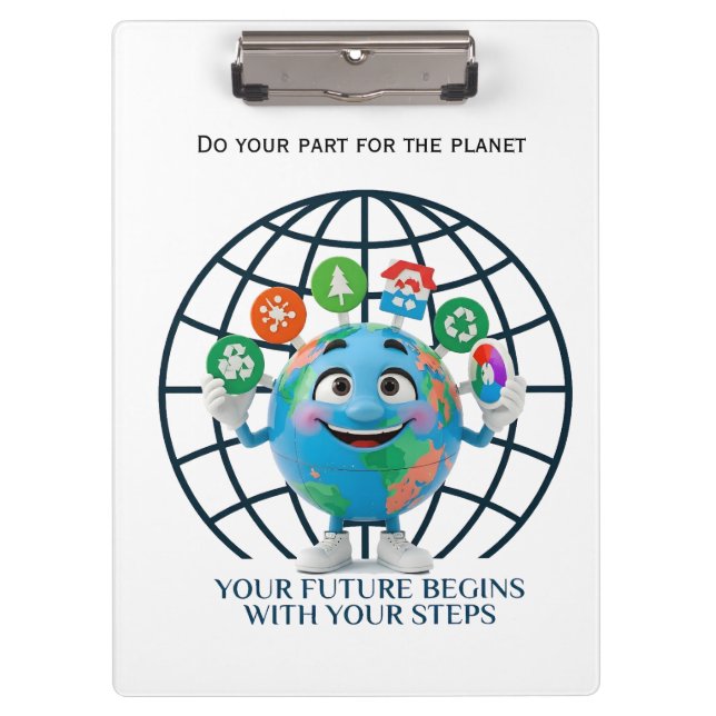 Your Future Your Steps Earth Day Sustainability Clipboard (Front)