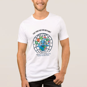 Your Future Your Steps Earth Day Sustainability Tri-Blend Shirt